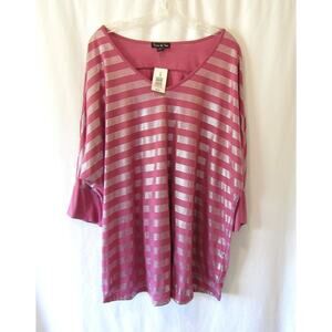 Twist Tee Casual Short sleeve pullover blouse NWT XL Size 3